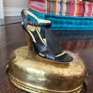 Beautiful black snakeskin heels